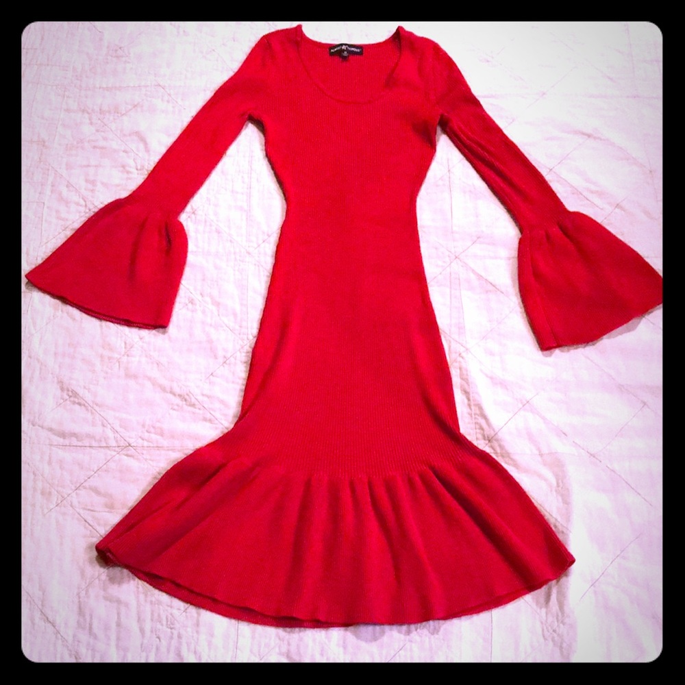 Almost Famous Red Sweater Dress size Medium